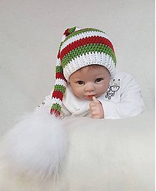 Detské čiapky - Vianočná čiapočka - 10187249_