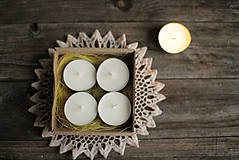 Sviečky - SÓJOVÉ čajové sviečky - darčekové balenie  (4 ks) - 10184285_