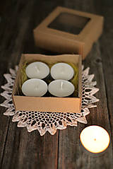 Sviečky - SÓJOVÉ čajové sviečky - darčekové balenie  (4 ks) - 10184289_