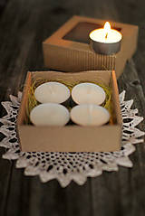 Sviečky - SÓJOVÉ čajové sviečky - darčekové balenie  (4 ks) - 10184290_