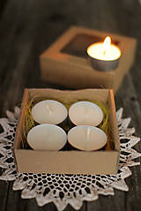 Sviečky - SÓJOVÉ čajové sviečky - darčekové balenie  (4 ks) - 10184291_