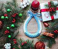 Náhrdelníky - Vianočný náhrdelník (Červená) - 10186460_