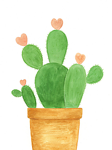 Kresby - Láska kaktusová, obrázok - 10184146_