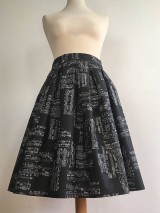 Sukne - sukňa s notami v čiernom - 10189849_