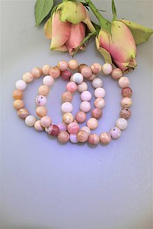 Náramky - Andský ružový opál náramok - 10195756_