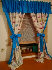 Detský textil - Závesy do detskej izby Sovy - 10203346_