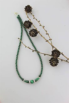 Náhrdelníky - malachit náhrdelník - 10200461_