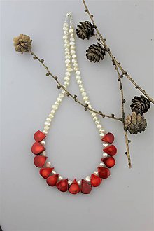 Náhrdelníky - koral perly náhrdelník luxusný SUPERAKCIA! - 10201756_