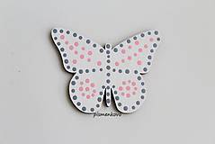 Tabuľky - Motýľ, dekorácia k menu - 10199327_