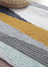 Úžitkový textil - Háčkovaný koberec - 10200425_