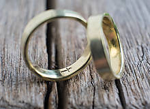 Prstene - Na vlne času  (verzia v zlate s jemnou štruktúrou) - 10207202_