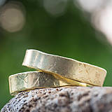 Prstene - Na vlne času  (verzia v zlate s jemnou štruktúrou) - 10207205_
