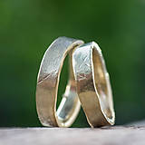 Prstene - Na vlne času  (verzia v zlate s jemnou štruktúrou) - 10207206_