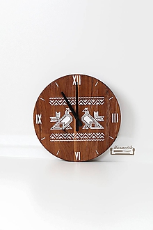 Hodiny - Drevené hodiny Čičmiansky kohút - 10205927_