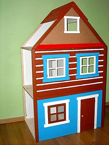 Nábytok - Drevený domček pre barbie - 10204012_