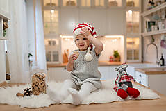 Detské čiapky - Vianočná škriatkovská čiapka - 10208569_
