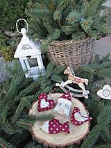 Dekorácie - Vianočná kolekcia - bordová folk - 10210974_