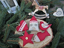 Dekorácie - Vianočná kolekcia - červená bodka folk - 10211957_