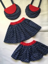 Detské oblečenie - family set "mama a ja" - suknička s červeným pásom - 10210843_