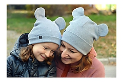 Detské čiapky - Flexi čiapka Myška sivá - 10211823_