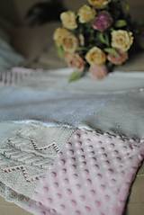 Detský textil - Ružová minky deka - 10209174_