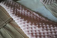 Detský textil - Ružová minky deka - 10209178_