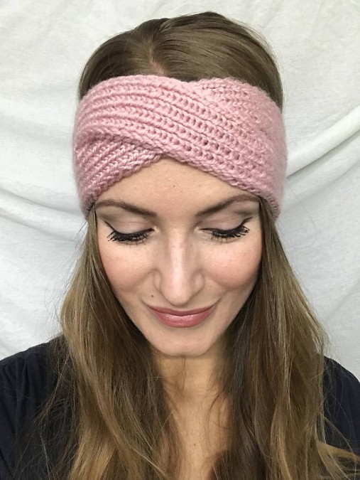 Čiapky, čelenky, klobúky - Čelenka ružová - turban - 10216008_