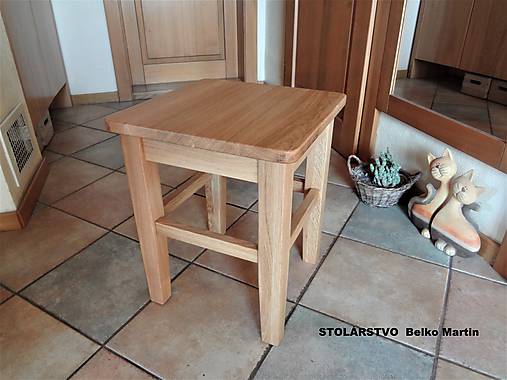Nábytok - hokerlík dubový - 10214415_