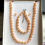 Sady šperkov - Natural Freshwater Oval Pearls Wedding Set (Stainless Steel) / Slávnostný set sladkovodné perly (chirurg. oceľ) /T0017 - 10217630_