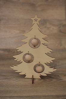 Dekorácie - Vianočný stromček s guľkami - 10217136_