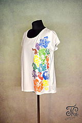 Topy, tričká, tielka - Jeseň vo farbách - dámske tričko - 10216536_