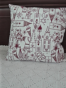 Úžitkový textil - Vianočný vankúš - 10219785_