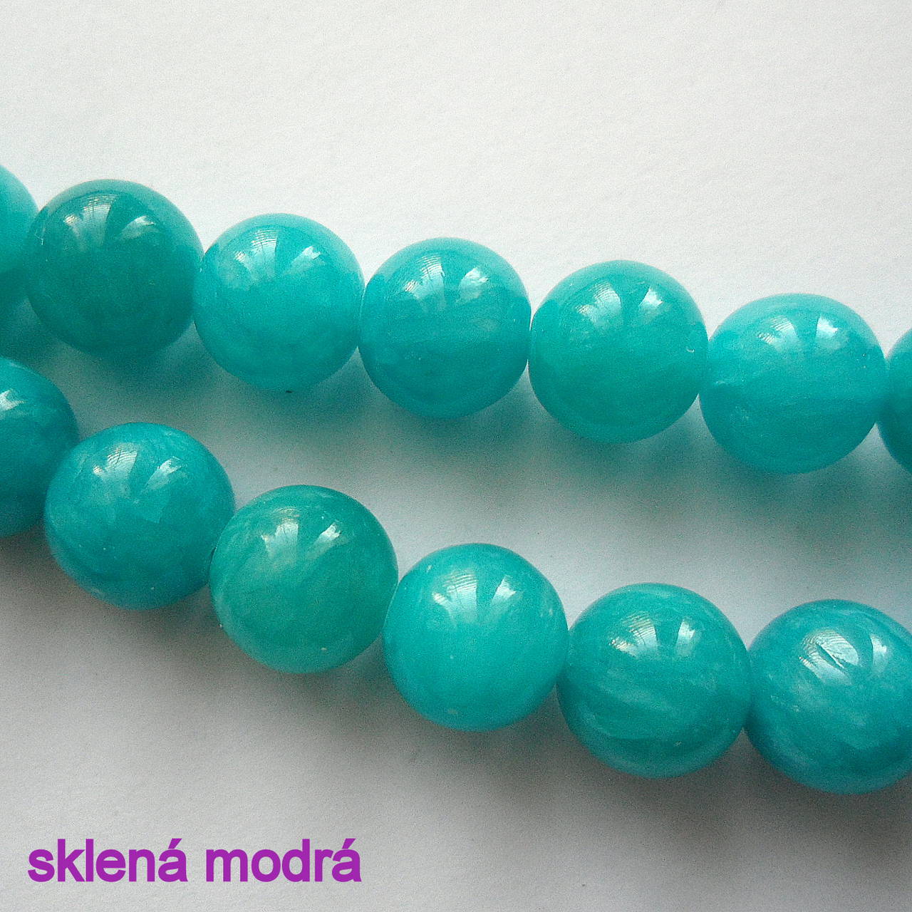 MARBLE kameň 10mm-sklený-1ks (modrá)