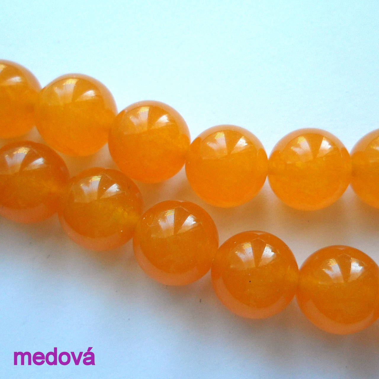 Jadeit 12mm-1ks (medová)