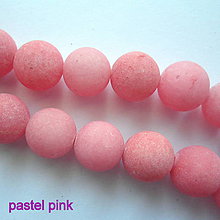 Minerály - Jadeit matný 12mm-1ks (pastel pink) - 10222883_