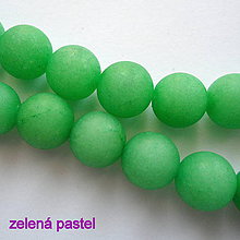 Minerály - Jadeit matný 12mm-1ks (zelená pastel) - 10222887_