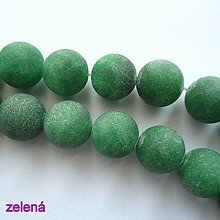 Minerály - Jadeit matný 12mm-1ks (zelená) - 10222888_