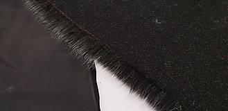 Textil - Kožušina umelá - Čierno - strieborný melír - cena za 10 cm - 10226974_