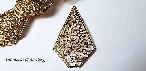Komponenty - Filigrán - 69x38 mm- Zlato - 10226124_