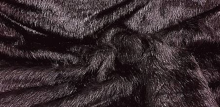 Textil - Kožušina umelá - elegantná čierna - cena za 10 cm - 10227121_