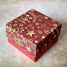 Úložné priestory & Organizácia - Krabička darčeková vianočná červená - 10223638_