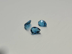 Minerály - Topás london modrý prírodný hruška  4x6 mm - 10223874_
