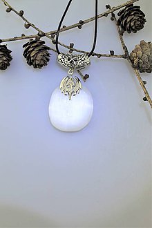 Náhrdelníky - Selenit prívesok - elfské šperky - 10223968_