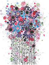 Obrazy - kvetiny vo fialovom - 10235010_