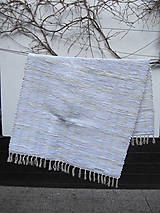 Úžitkový textil - Tkaný koberec - biely cca 80x130 cm - 10232948_