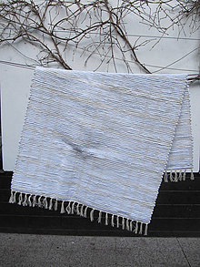 Úžitkový textil - Tkaný koberec - biely  80x130 cm - 10232948_