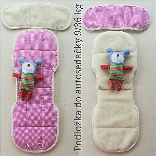 Detský textil - Podložka do autosedačky 9 - 36 kg 100% Merino proti poteniu a prechladnutiu CYBEX PALLAS S-FIX a ROMER BODKA - 10234390_