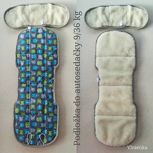 Detský textil - Podložka do autosedačky 9 - 36 kg 100% Merino proti poteniu a prechladnutiu CYBEX PALLAS S-FIX a ROMER PRÍŠERKY - 10234455_