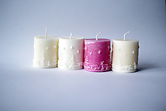 Sviečky - Adventná sada sviečok (Elegant. Biele s radostnou sviečkou) - 10234981_