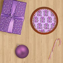 Dekorácie - Vianočné grafické perníky so vzorom stracciatella - vianočný darček pásikavý (vianočná guľa) - 10233371_